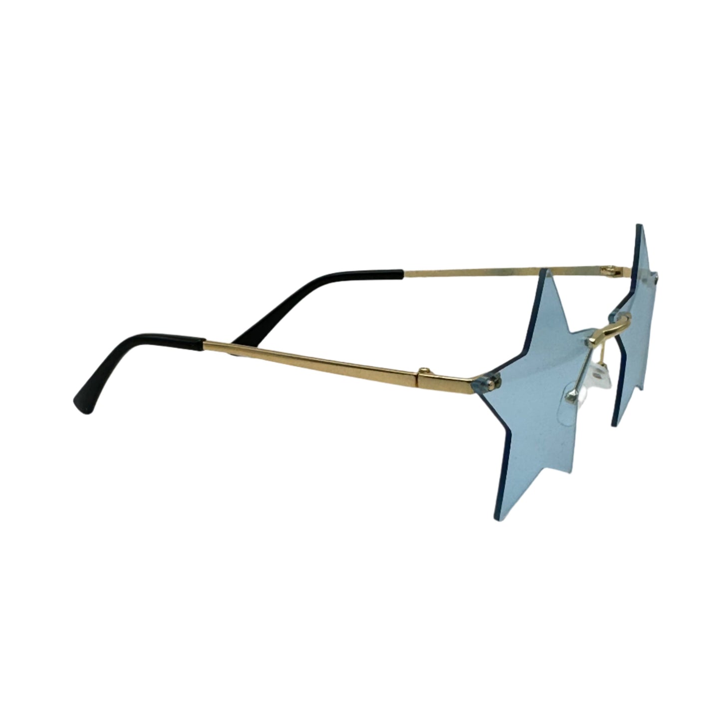 Blue Rimless Star Sunglasses