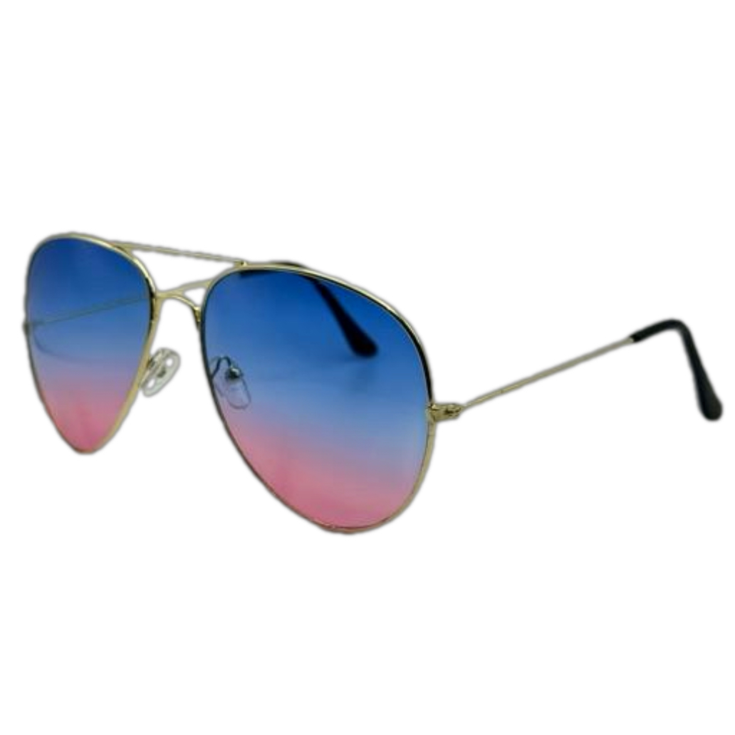 6001 | Two Tone Unisex Aviator Sunglasses