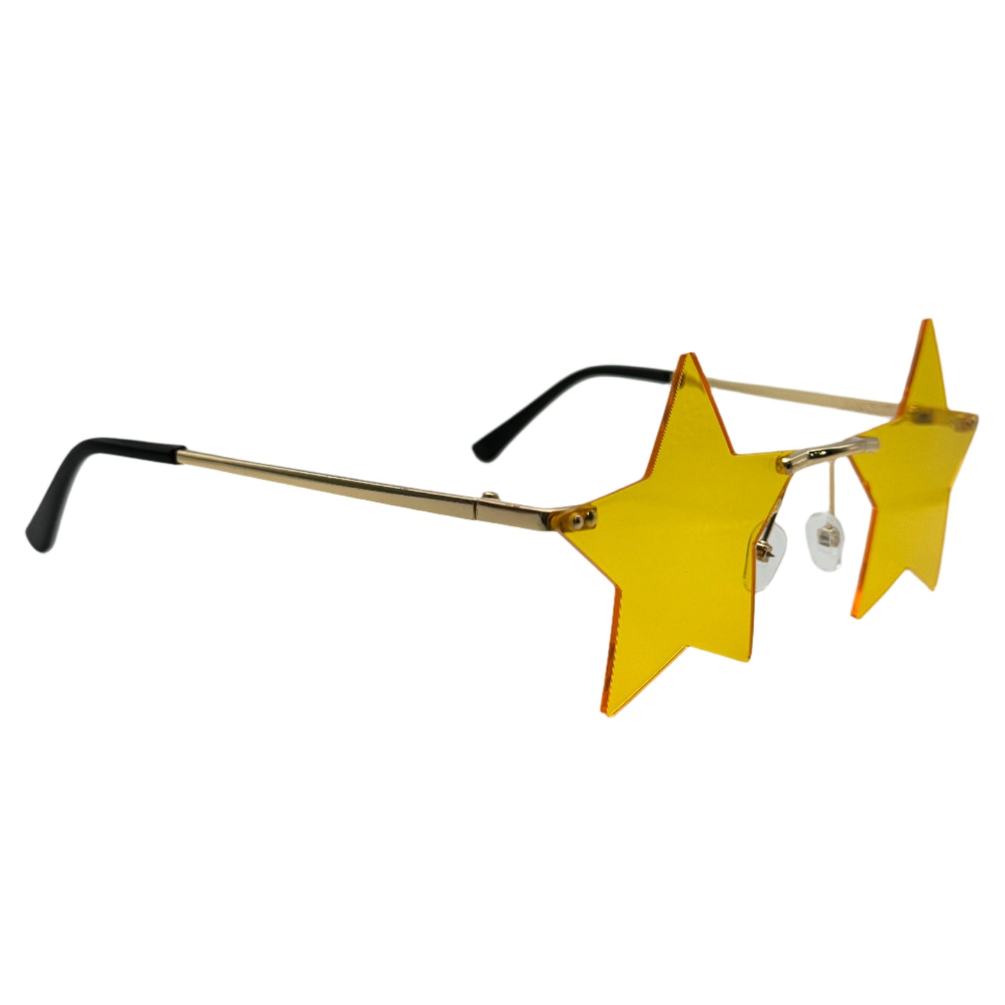Yellow Rimless Star Sunglasses