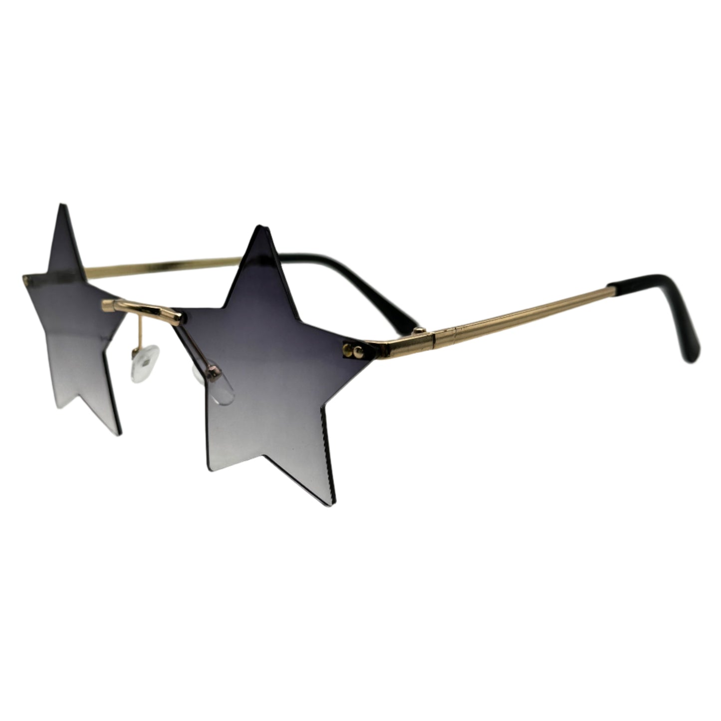 Black Rimless Star Sunglasses