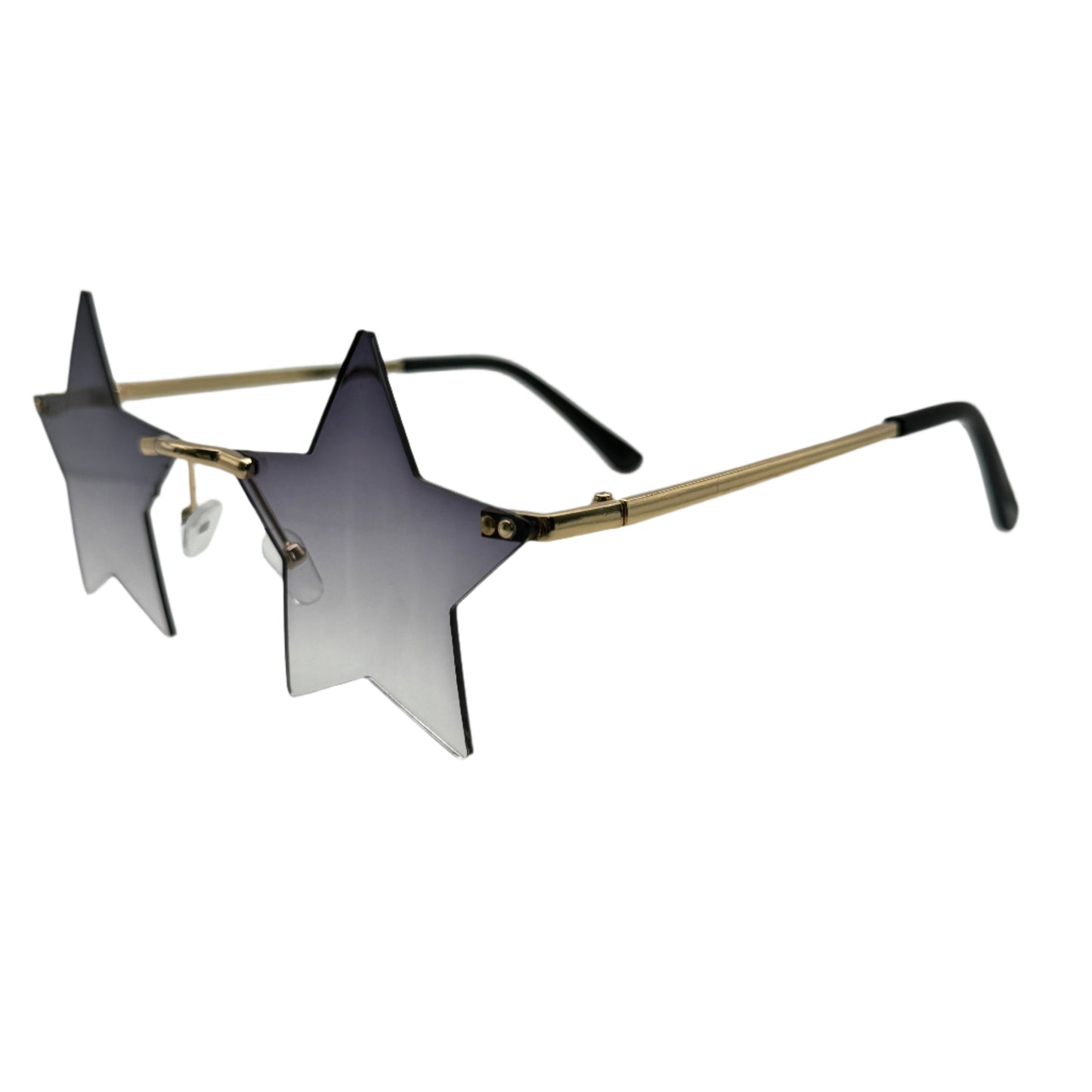 Black Rimless Star Sunglasses
