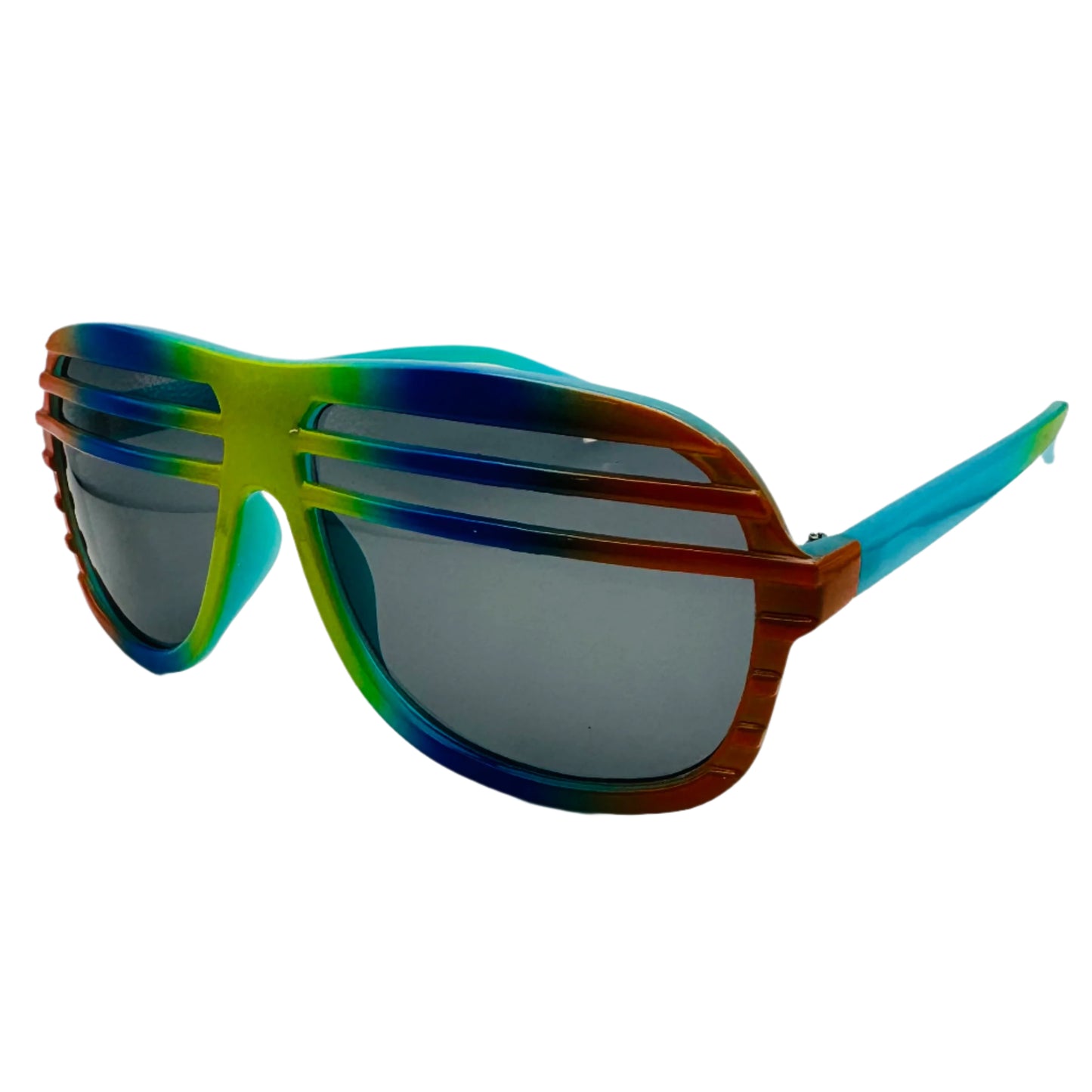 Rainbow Glow in the Dark Aviator Sunglasses