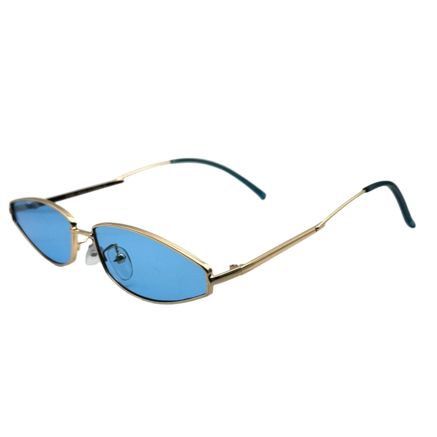 Slim Blue Cateye Sunglasses