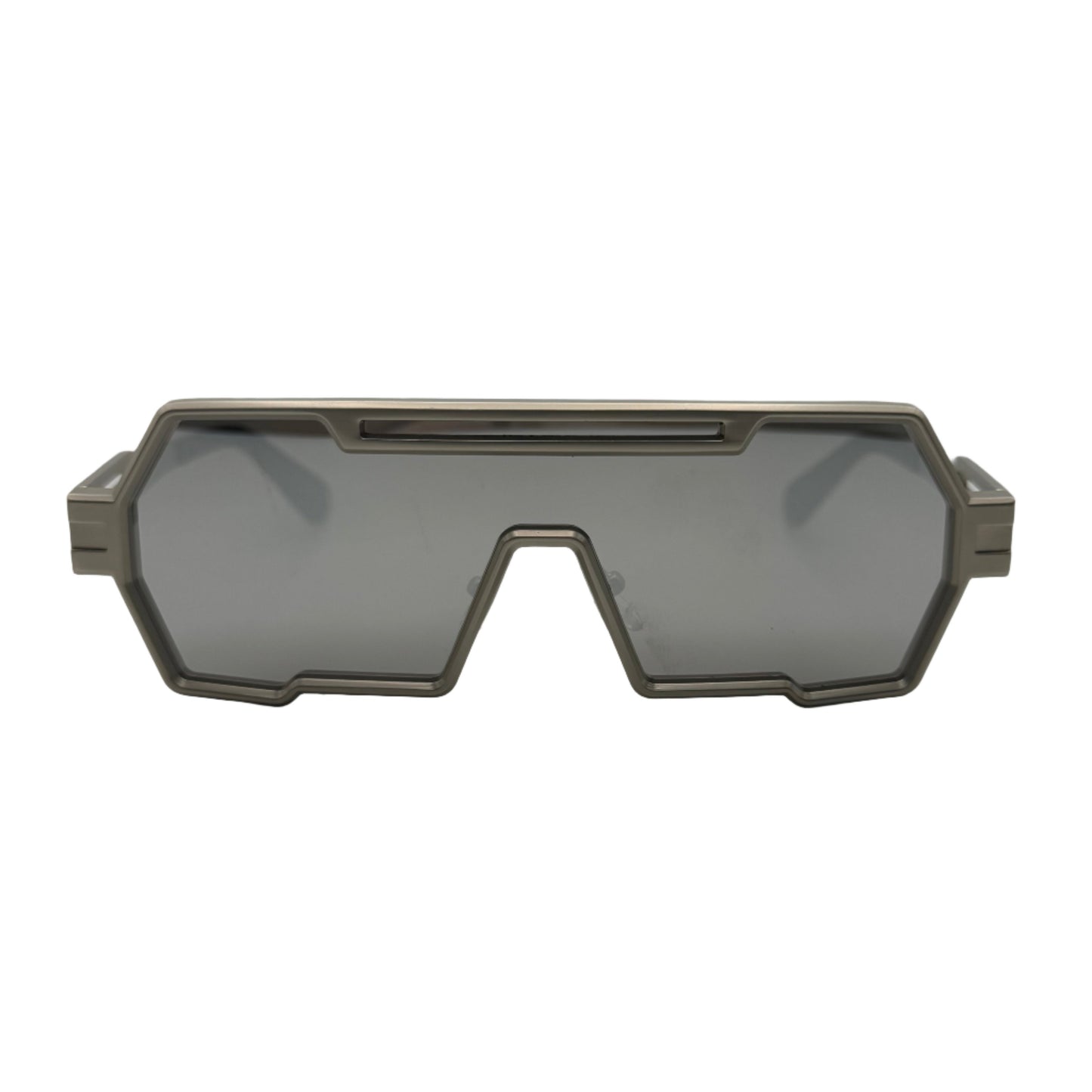 Silver Mirror Lens Flat Top Sunglasses