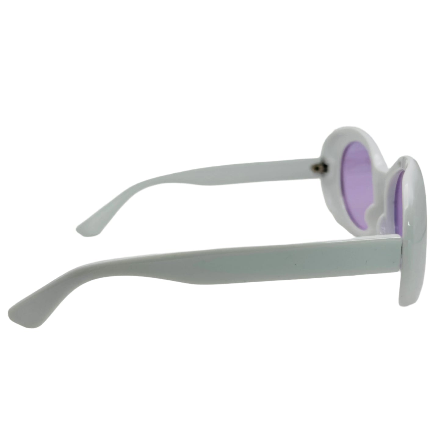 White/Purple Oval Lens Clout Sunglasses