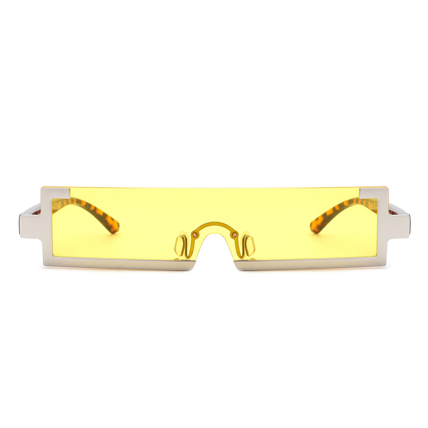 Yellow Rectangle Slim Sunglasses