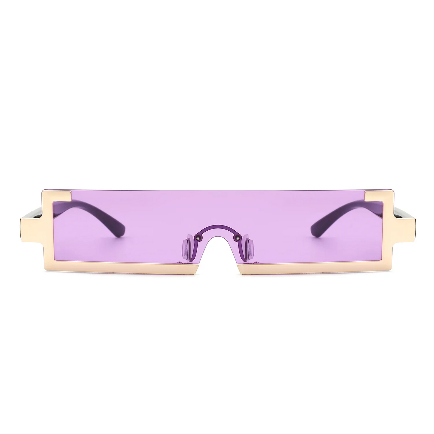 Purple Slim Rectangle Sunglasses