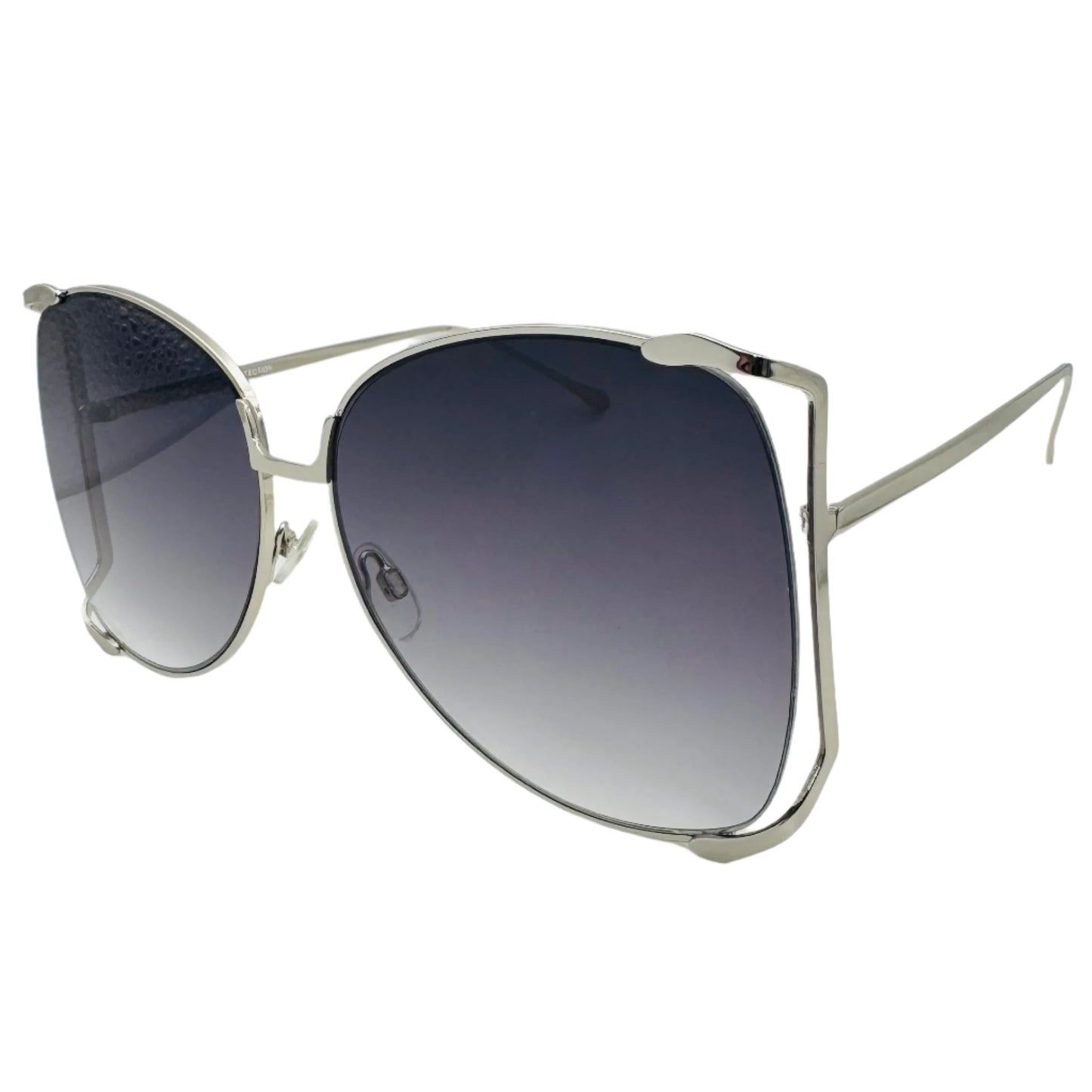 Silver/Black Butterfly Lens Sunglasses