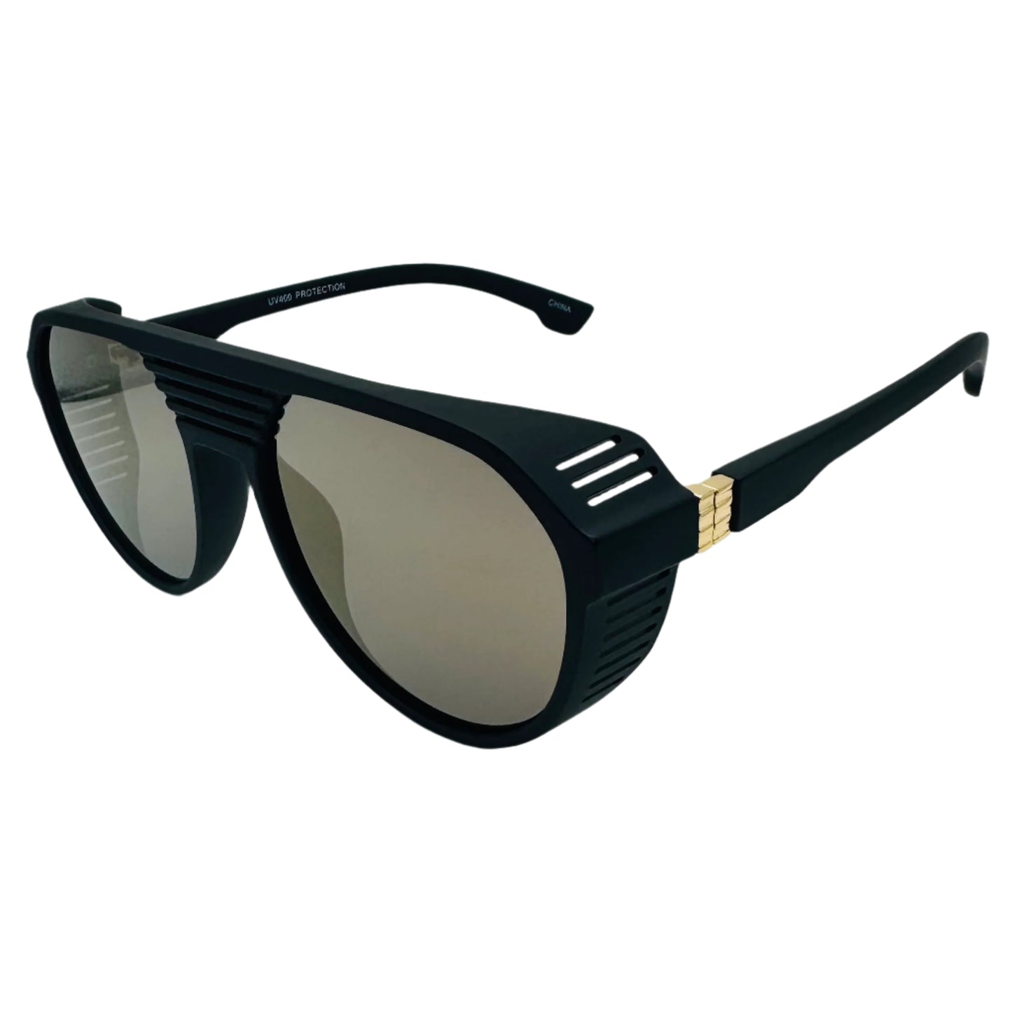 Brown Lens Round Aviator Sunglasses