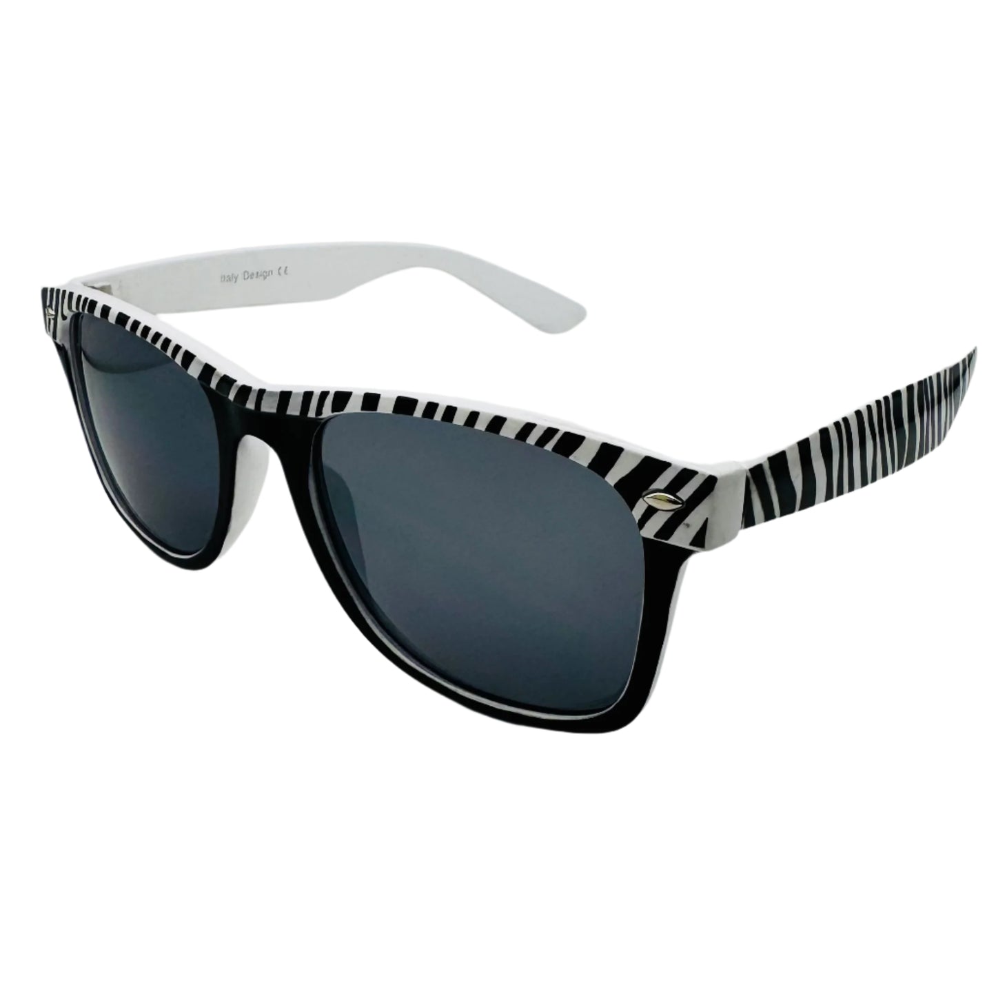 White Zebra Stripe California Classic Sunglasses