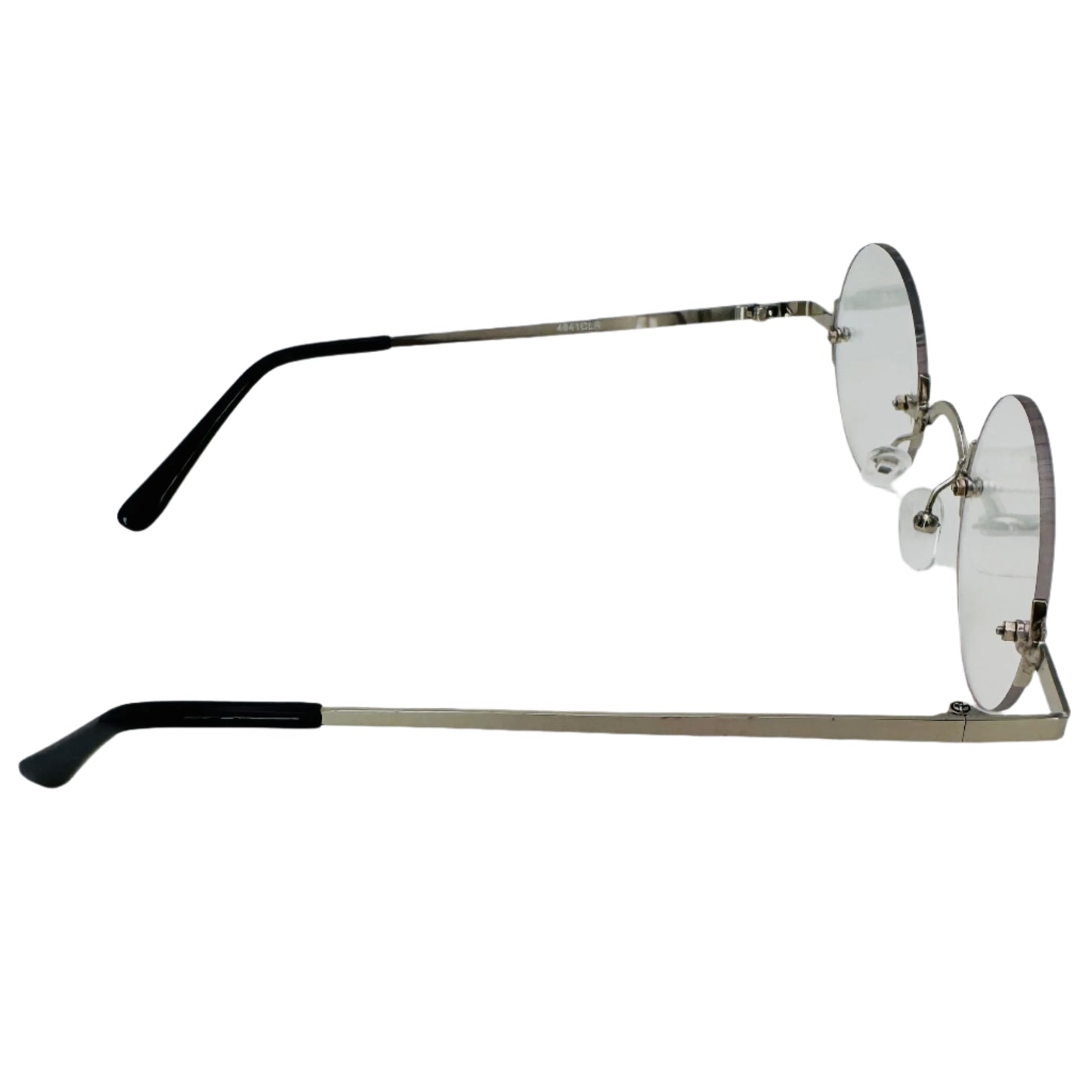 Silver Clear Lens Non-Prescription Circle Glasses