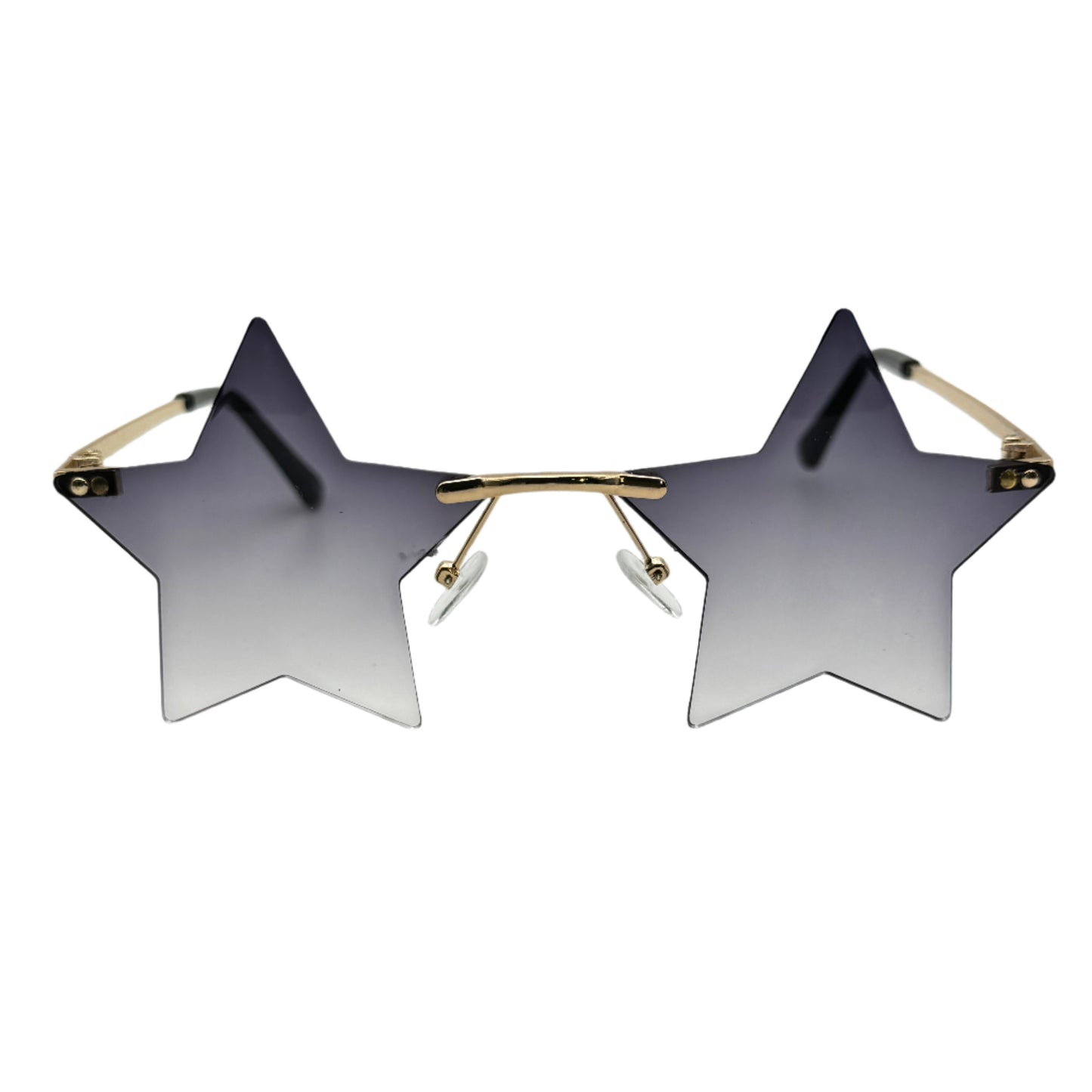 Black Rimless Start Sunglasses