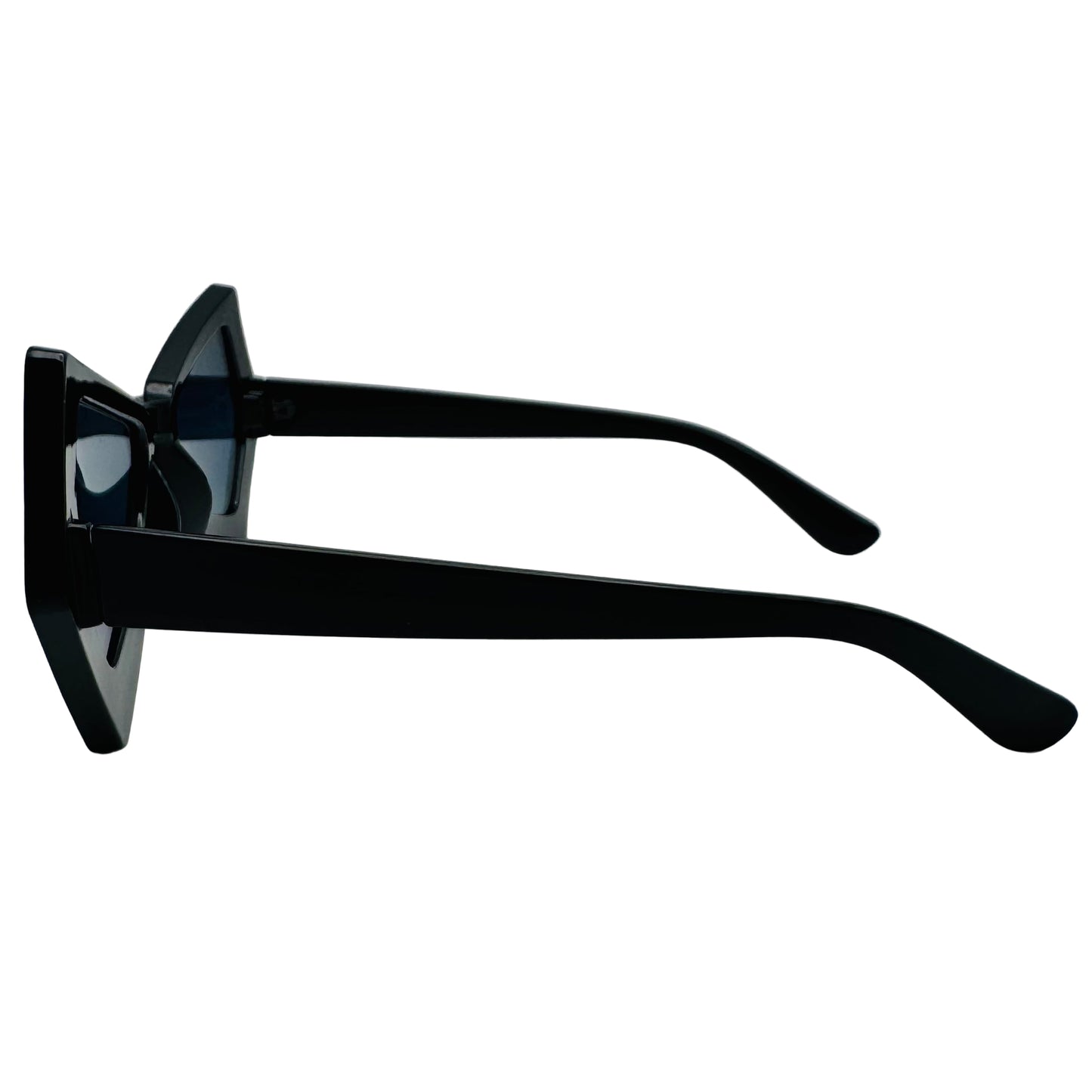Black sunglasses on a white background