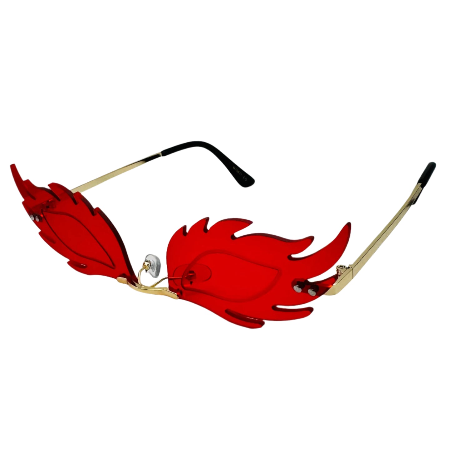 Red Rimless Lens Blaze Sunglasses