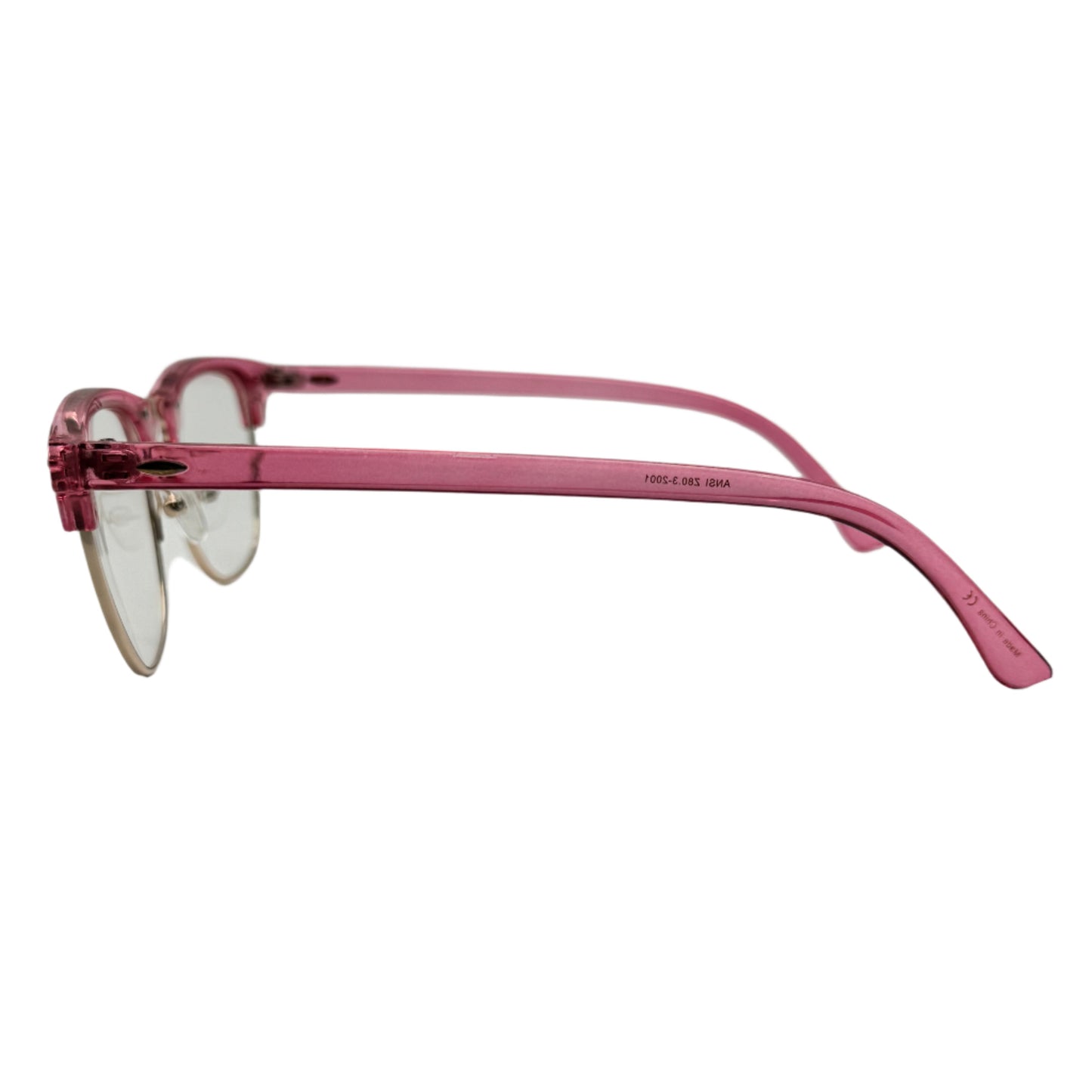 6039 (C) | Browline Clear Lens Non-Prescription Glasses with Color Accents