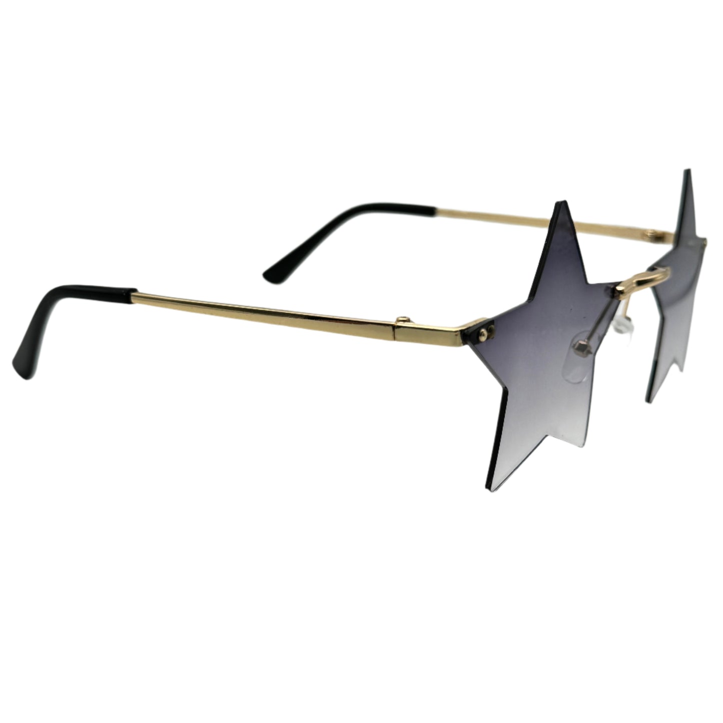 Black Rimless Star Sunglasses