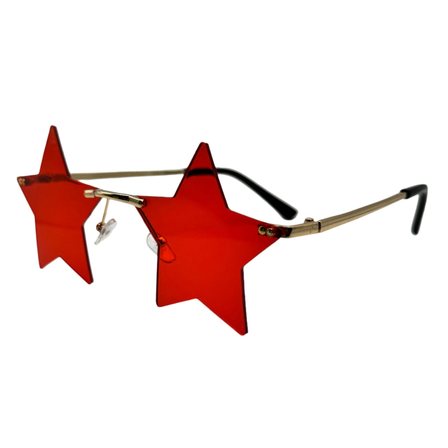 Red Rimless Star Sunglasses