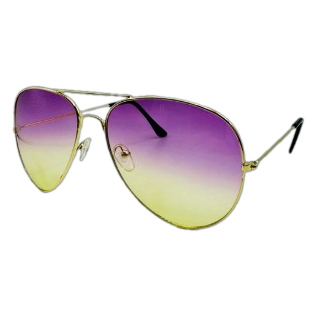 6001 | Two Tone Unisex Aviator Sunglasses