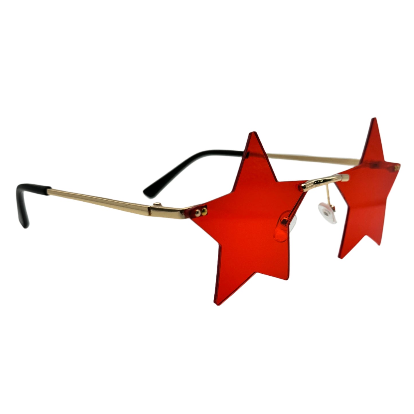 Red Rimless Star Sunglasses