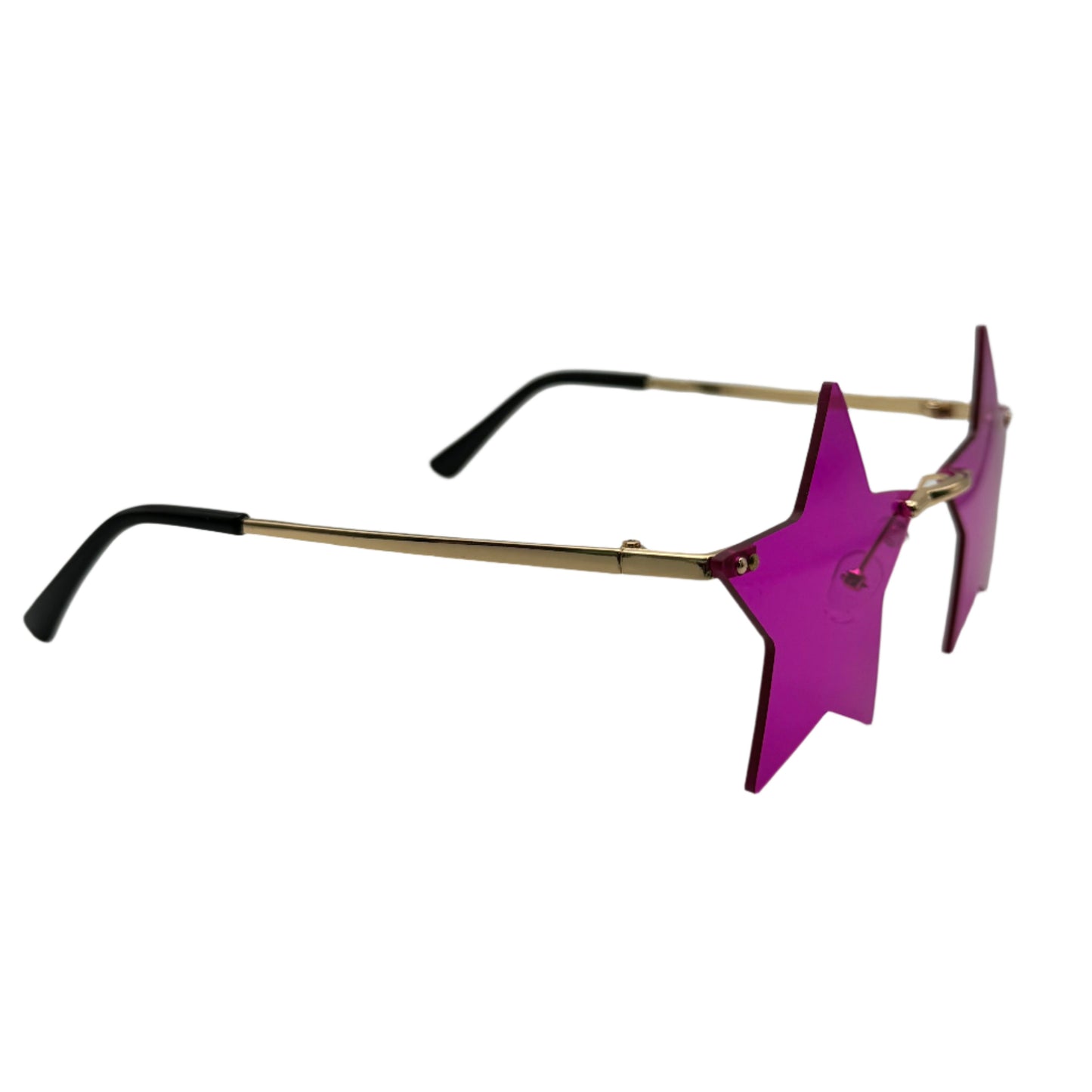 Purple Rimless Star Sunglasses