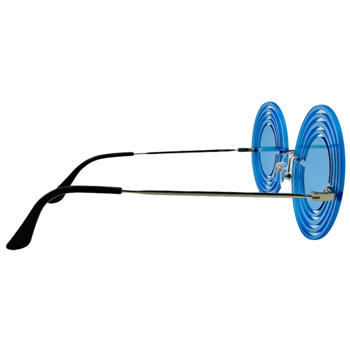 Blue Round Novelty Sunglasses