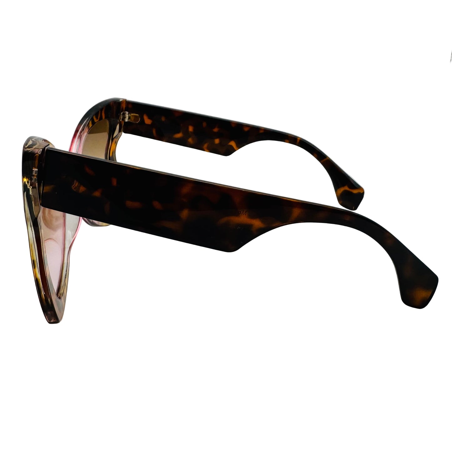 Tortoiseshell sunglasses on a white background