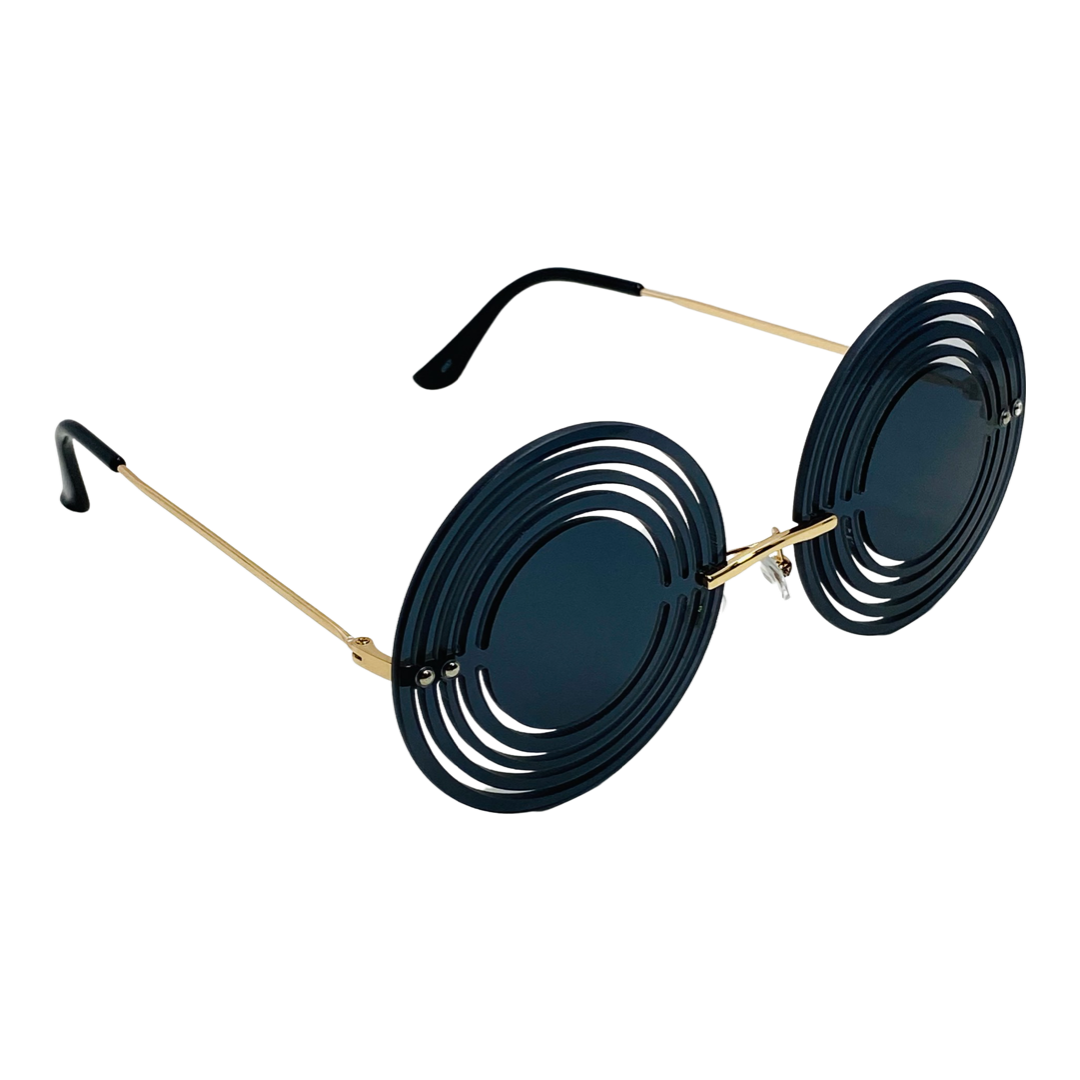 Black Round Novelty Sunglasses