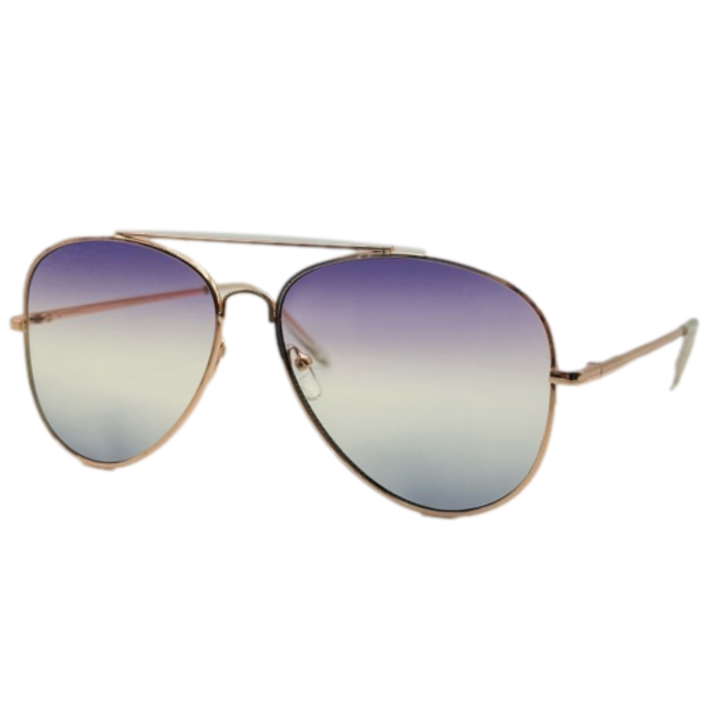 6001 | Two Tone Unisex Aviator Sunglasses