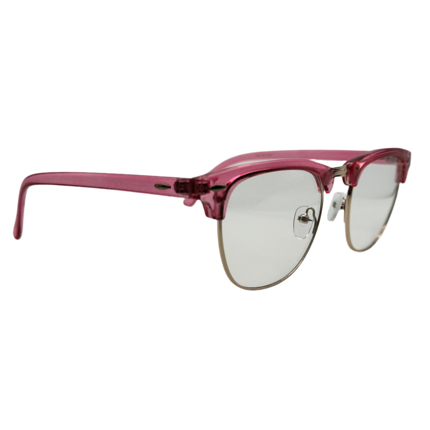 6039 (C) | Browline Clear Lens Non-Prescription Glasses with Color Accents