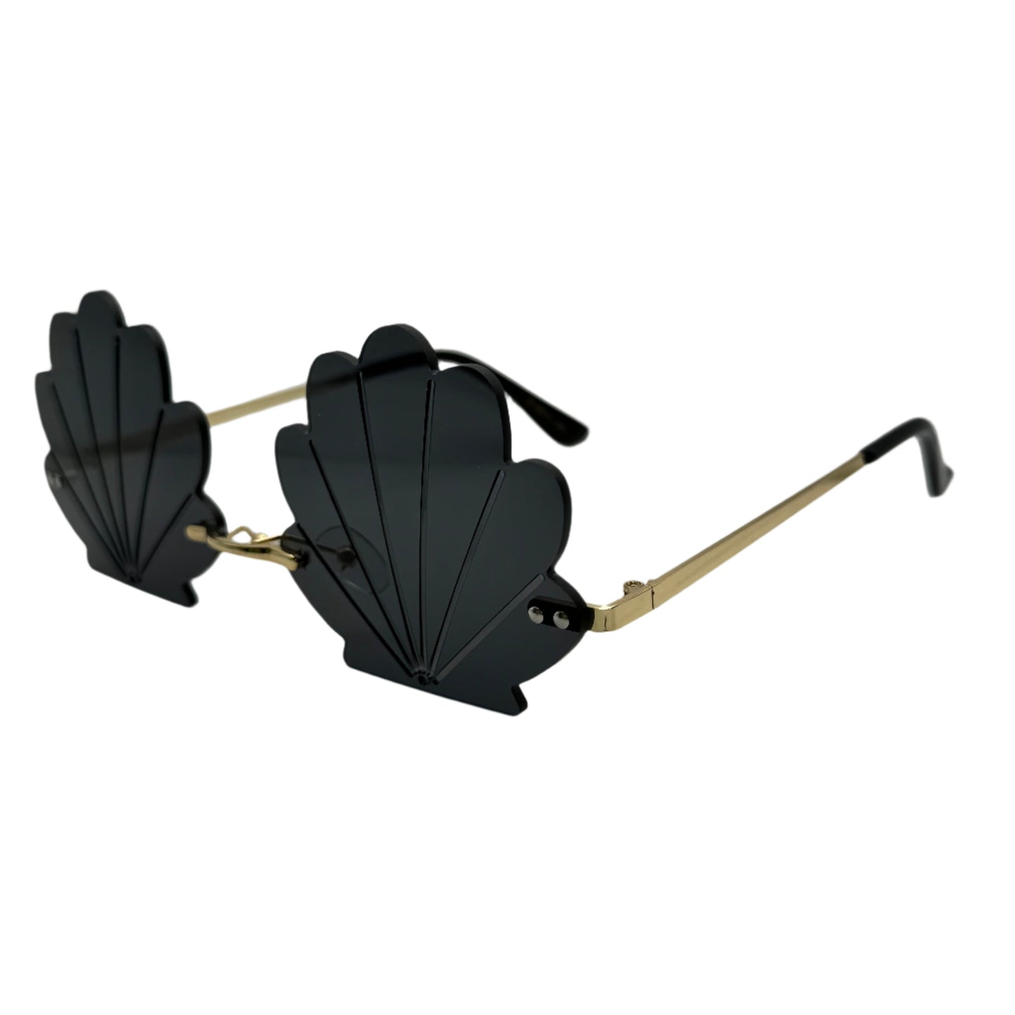Black Seashell Novelty Sunglasses