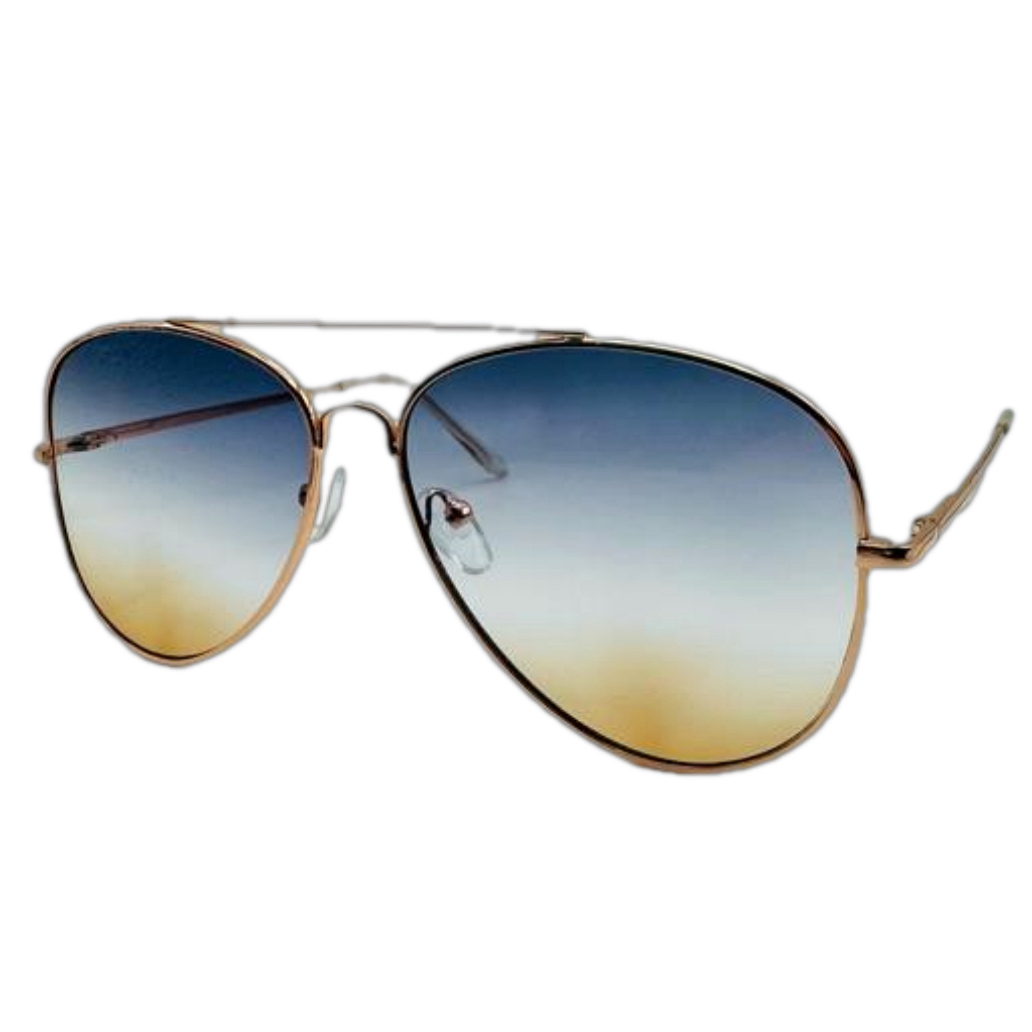 6001 | Two Tone Unisex Aviator Sunglasses