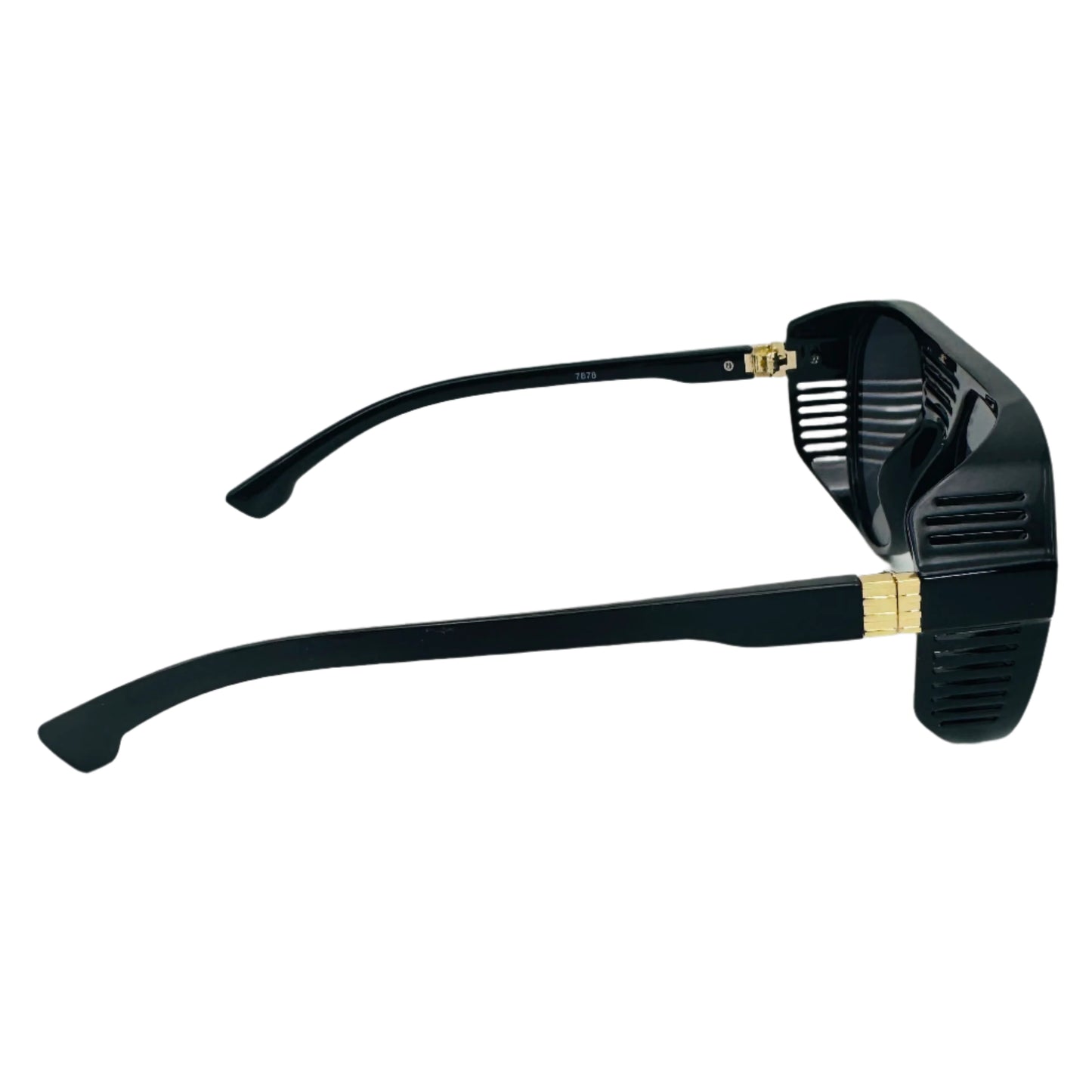 Gold Mirror Lens Round Aviator Sunglasses