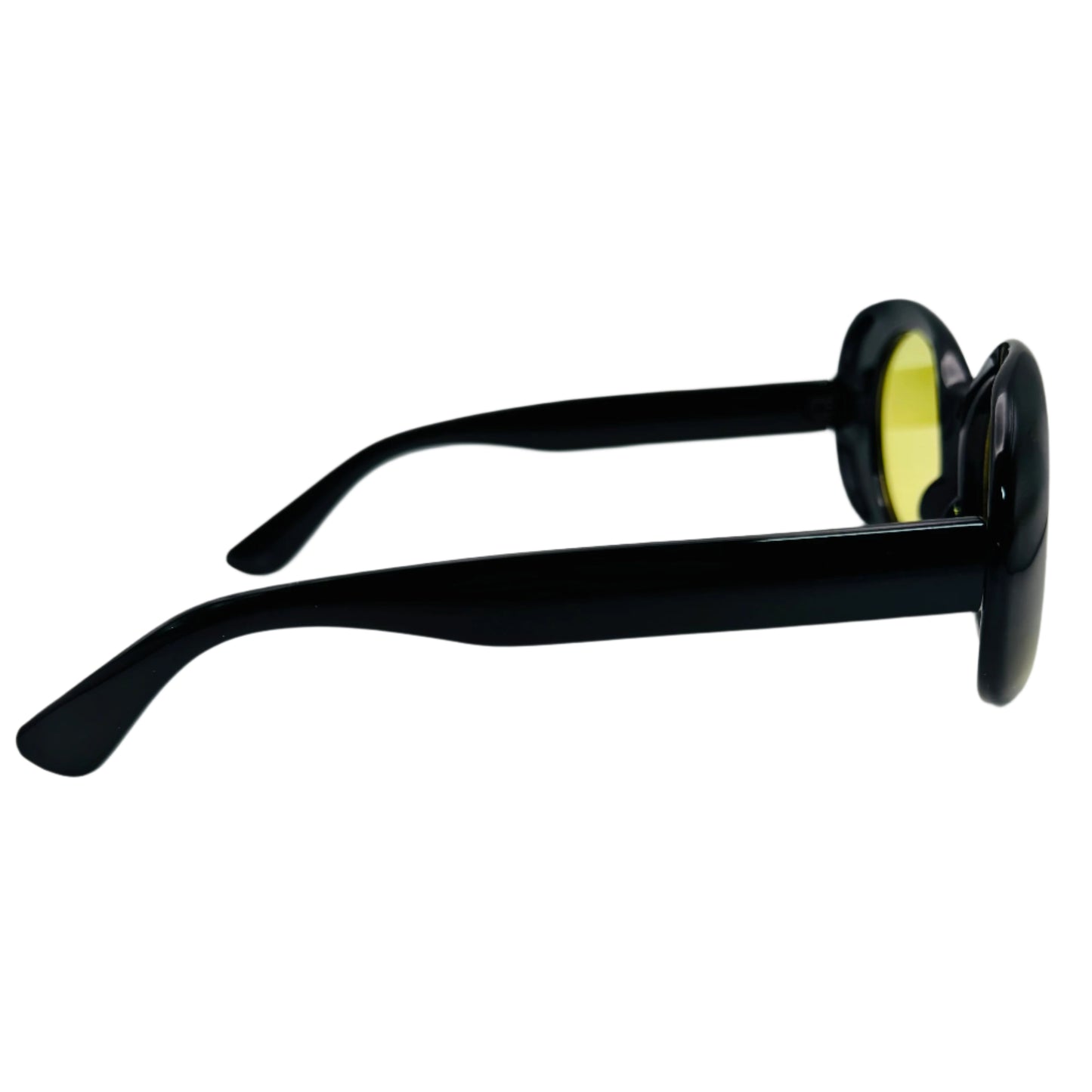 Black/Yellow Oval Lens Clout Sunglasses