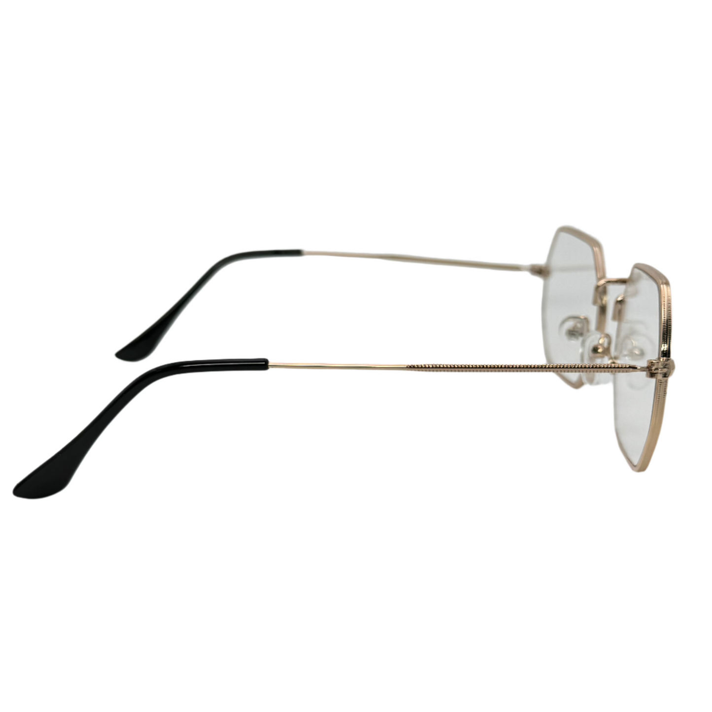 9225 (C) | Clear Lens Retro Hexagon Glasses Non-Prescription