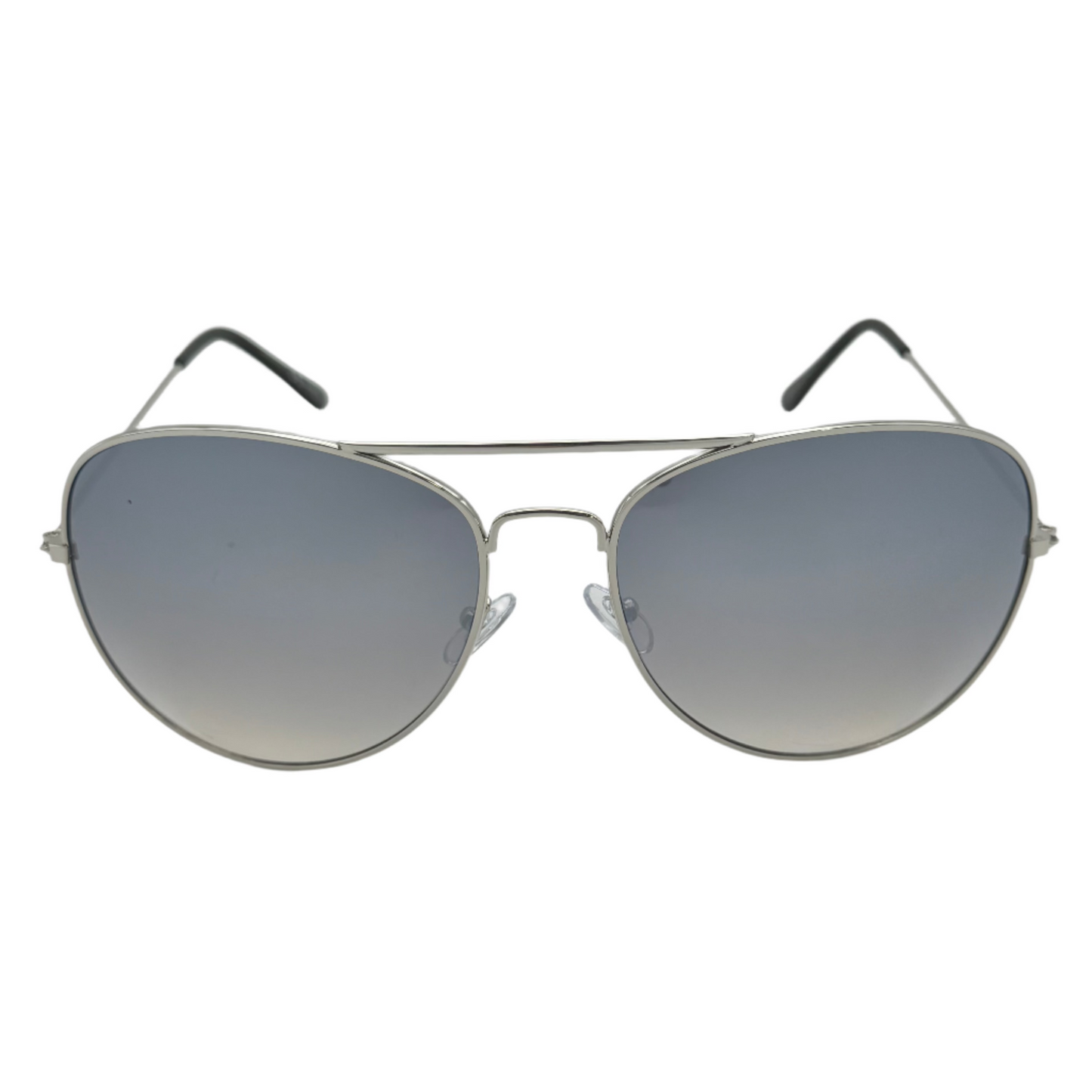 Silver Mirror Oversize Aviator Sunglasses