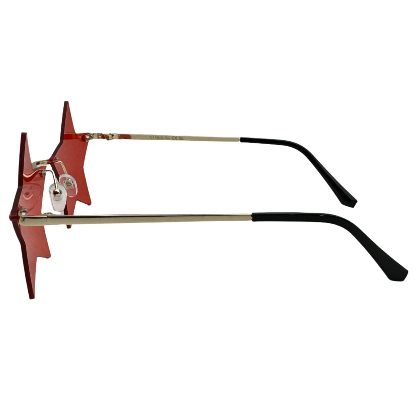 Red Rimless Star Sunglasses