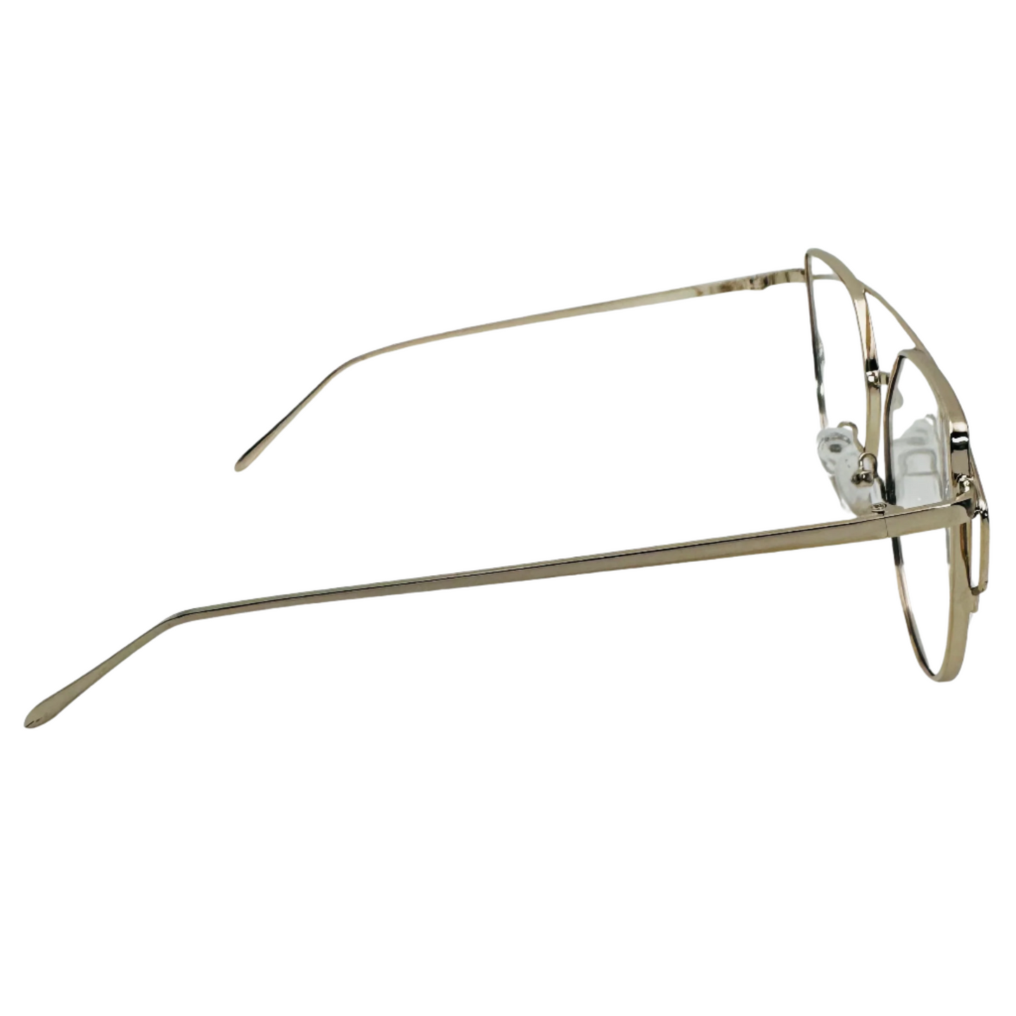 Gold Clear Lens Cateye Glasses - Non Prescription