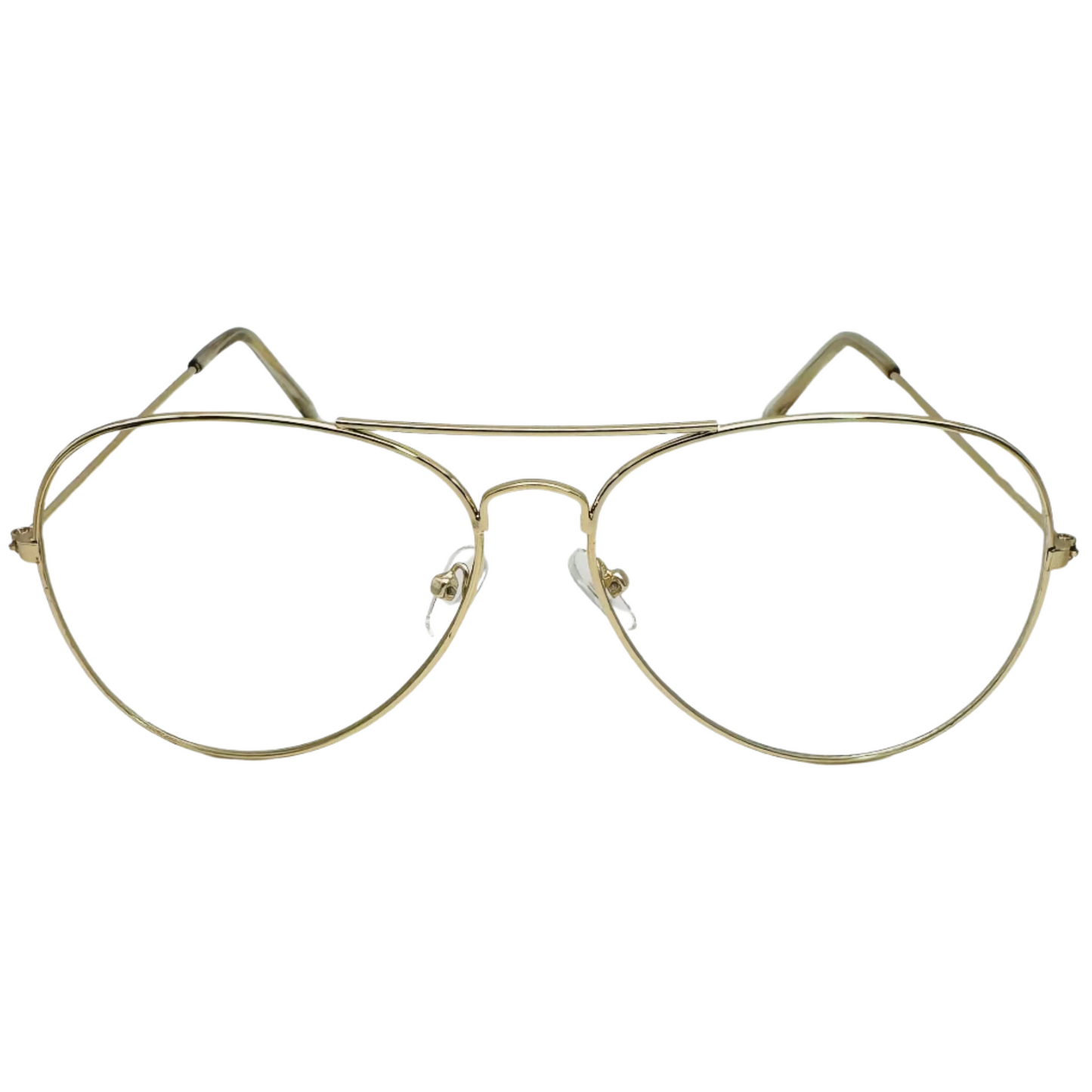 Gold Clear Lens Aviator Glasses