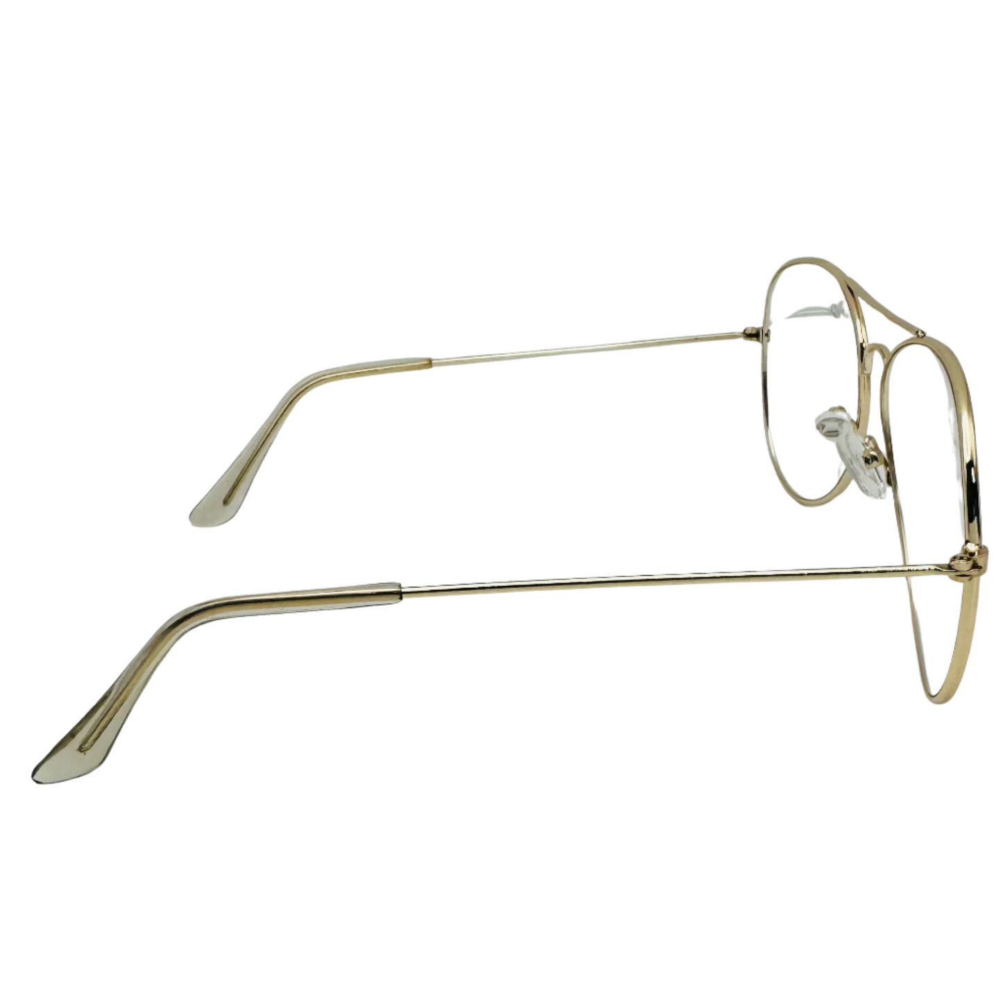 Gold Clear Lens Aviator Glasses