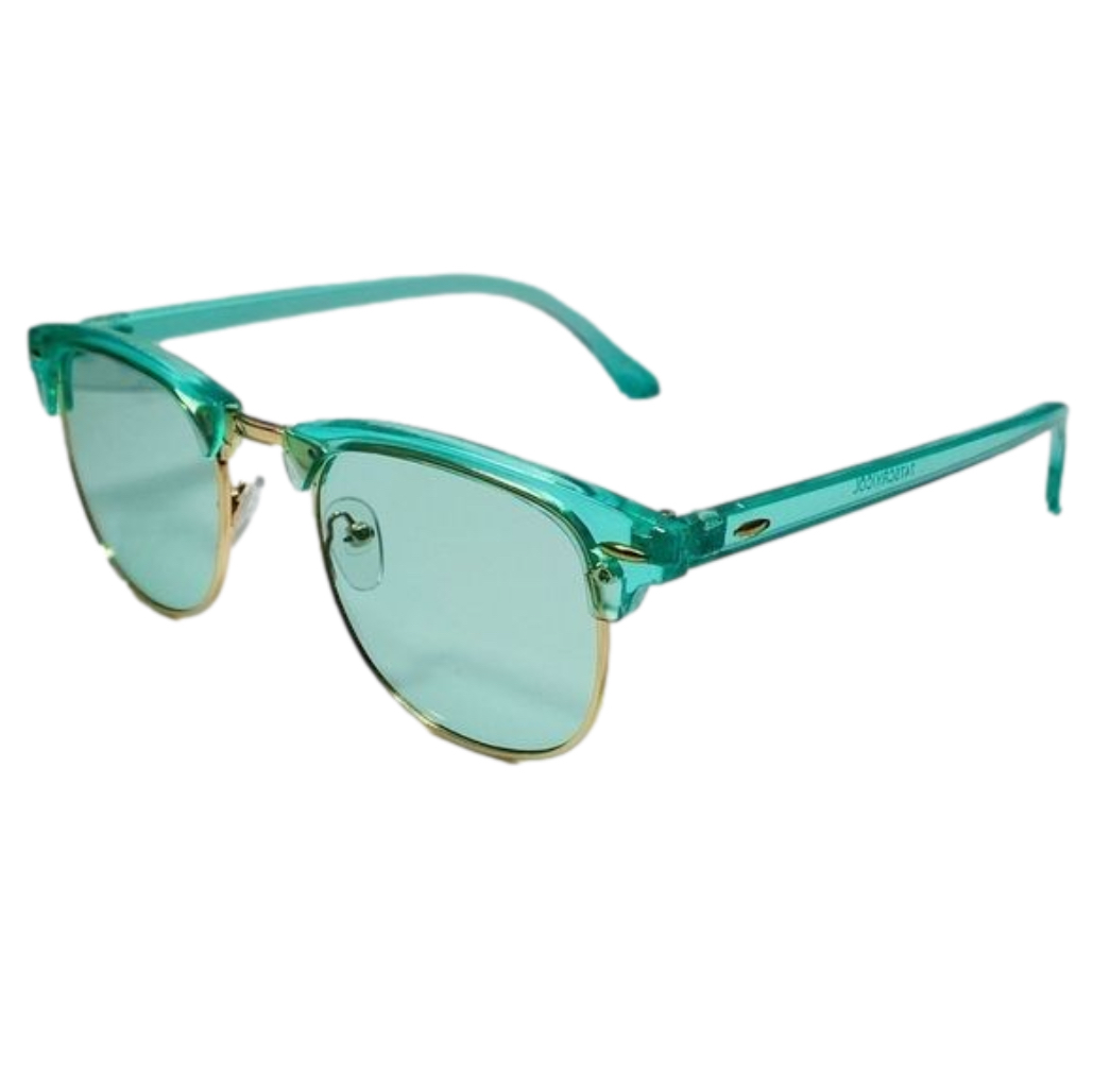 (C) 6009 | Colorful Browline Sunglasses with Color Tinted Lenses