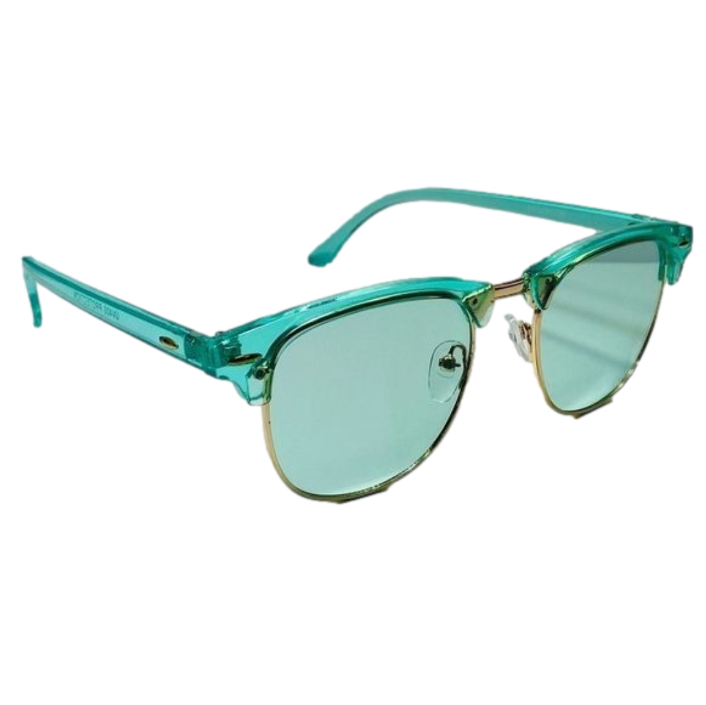 (C) 6009 | Colorful Browline Sunglasses with Color Tinted Lenses