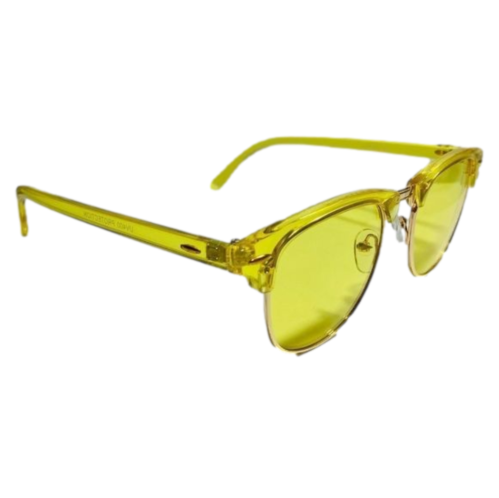 (C) 6009 | Colorful Browline Sunglasses with Color Tinted Lenses