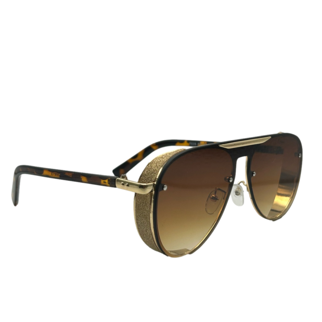 9338 | Aviator Sunglasses with Glitter Accent