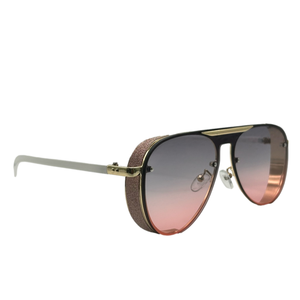 9338 | Aviator Sunglasses with Glitter Accent