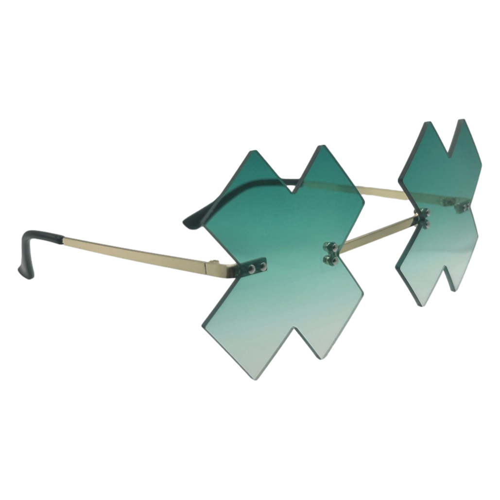 Green X Novelty Sunglasses