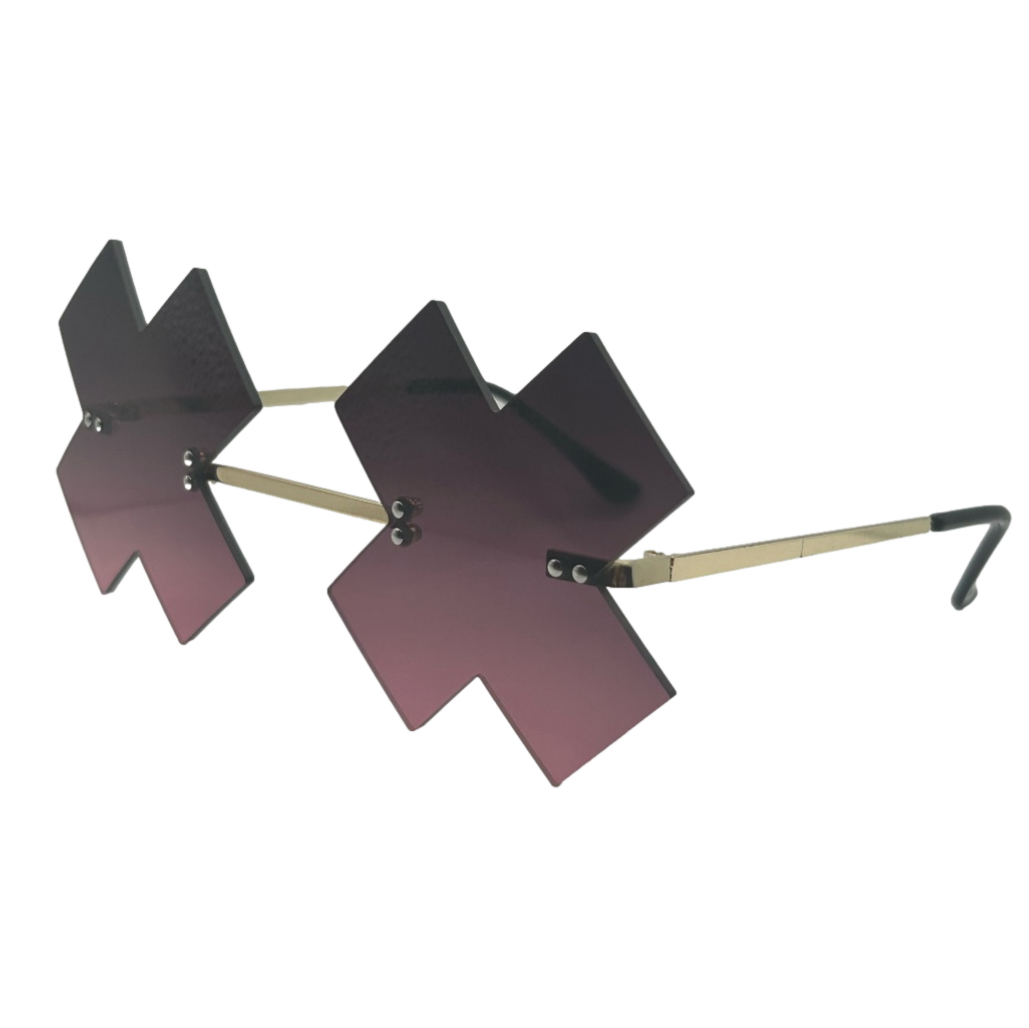 Light Black X Novelty Sunglasses
