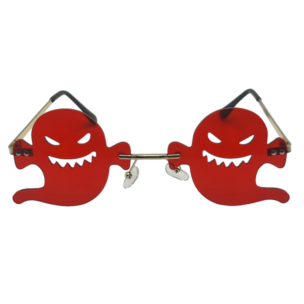 Red Ghost Lens Novelty Sunglasses | Halloween