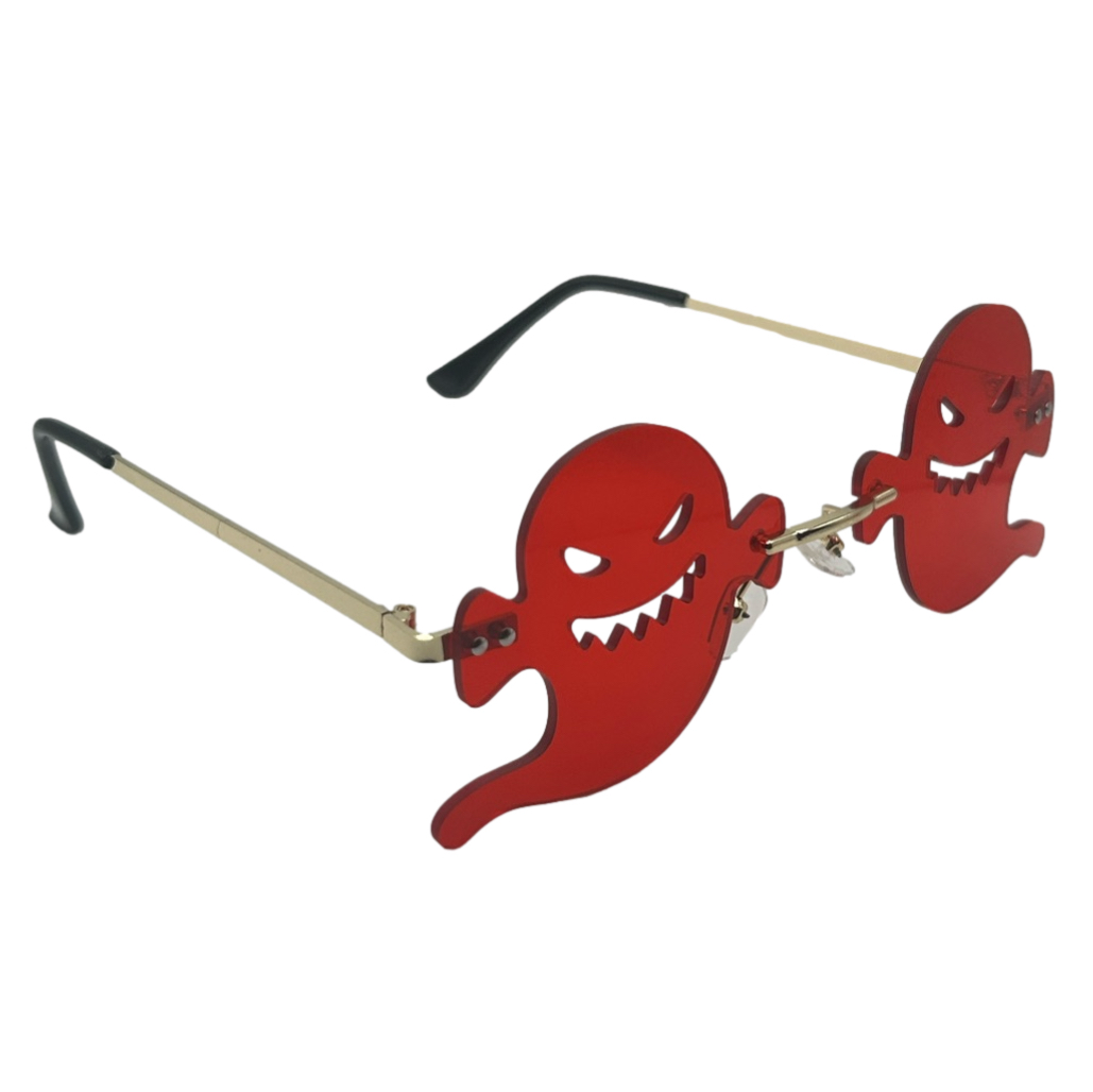 Red Ghost Lens Novelty Sunglasses | Halloween