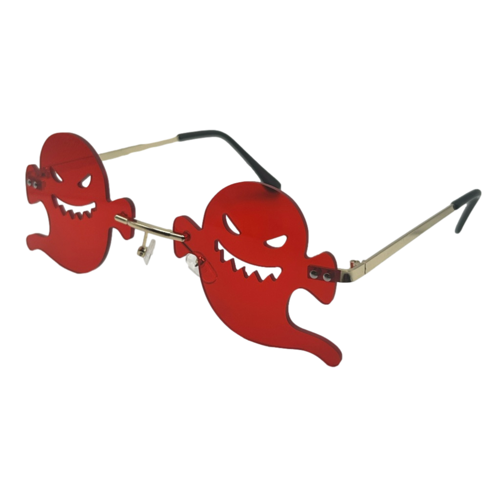 Red Ghost Lens Novelty Sunglasses | Halloween