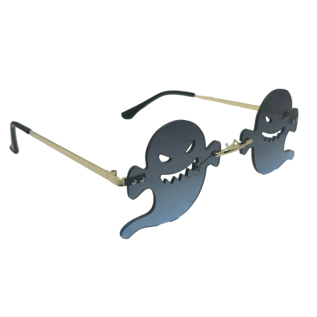 Black Ghost Lens Novelty Sunglasses | Halloween